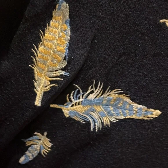 Talbot’s Sz Medium Navy Sweater With Feathers - Picture 4 of 7